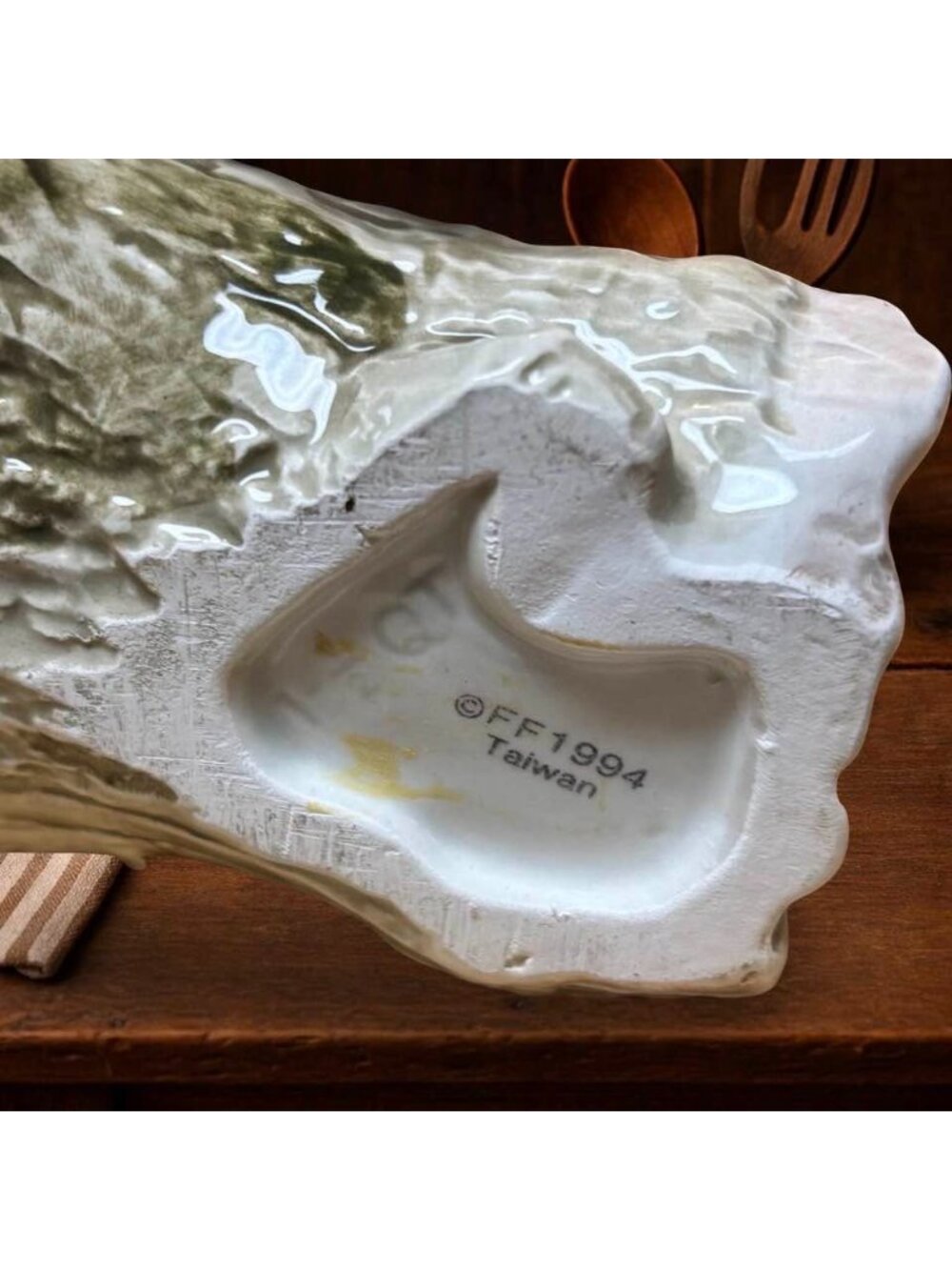 Vintage 1994 Fitz & Floyd Autumn Woods Owl Pitcher – 9" Woodland Fall Acorn Jug - Picture 10 of 10